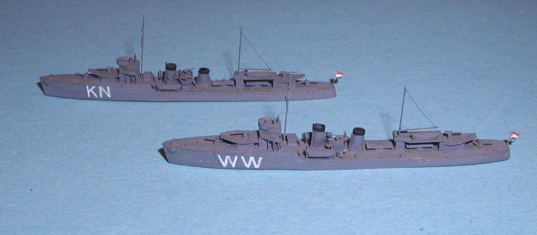Dutch destroyers  and KORTENAER and WITT DE WITH by Broman